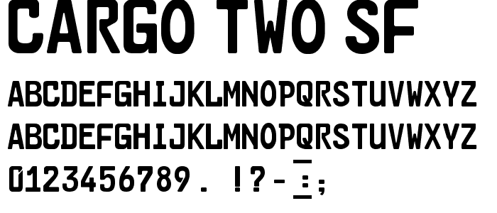 Cargo Two SF font